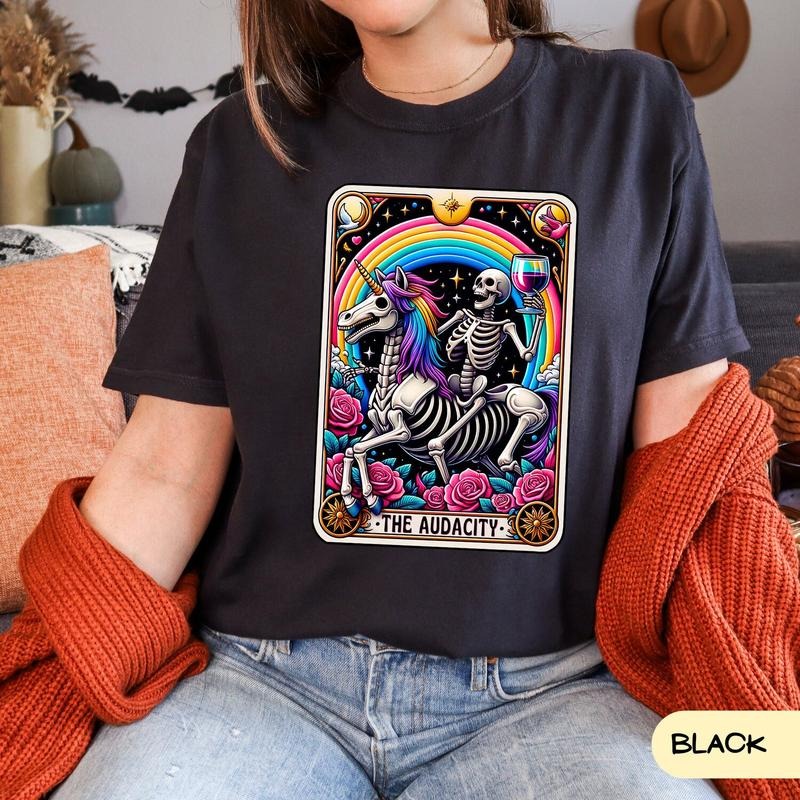 The Audacity Tarot Card Shirt, skeleton Tarot Card Tee, The audacity skeleton Tarot Card shirt, Tarot card mystical shirt...
