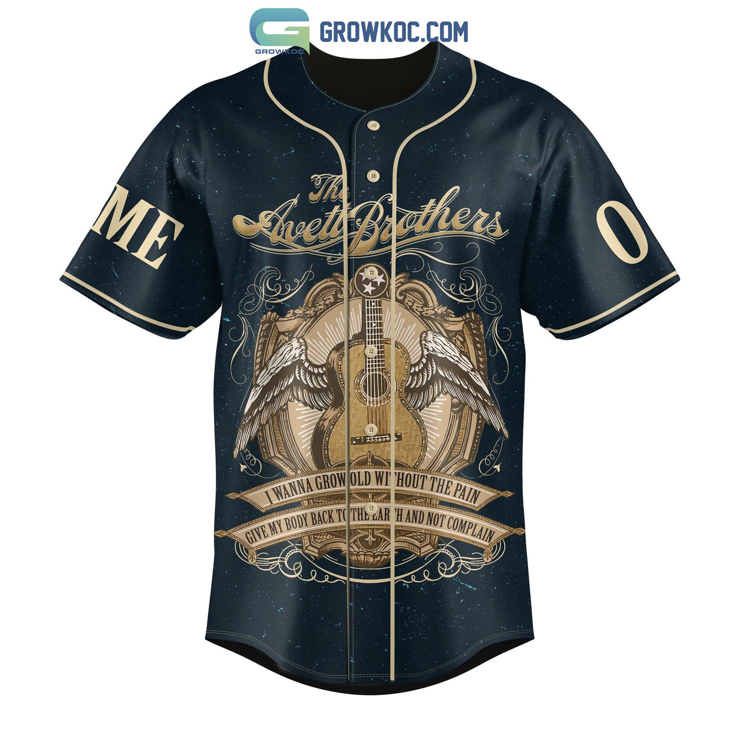 The Avett Brothers Skull Flowers Personalized Baseball Jersey