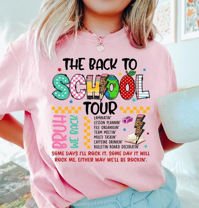 The Back To School Tour Shirt, Bruh We Back Teacher Tshirt, Back to School Teacher Tour Shirt, Retro Teacher Tour Tee,...