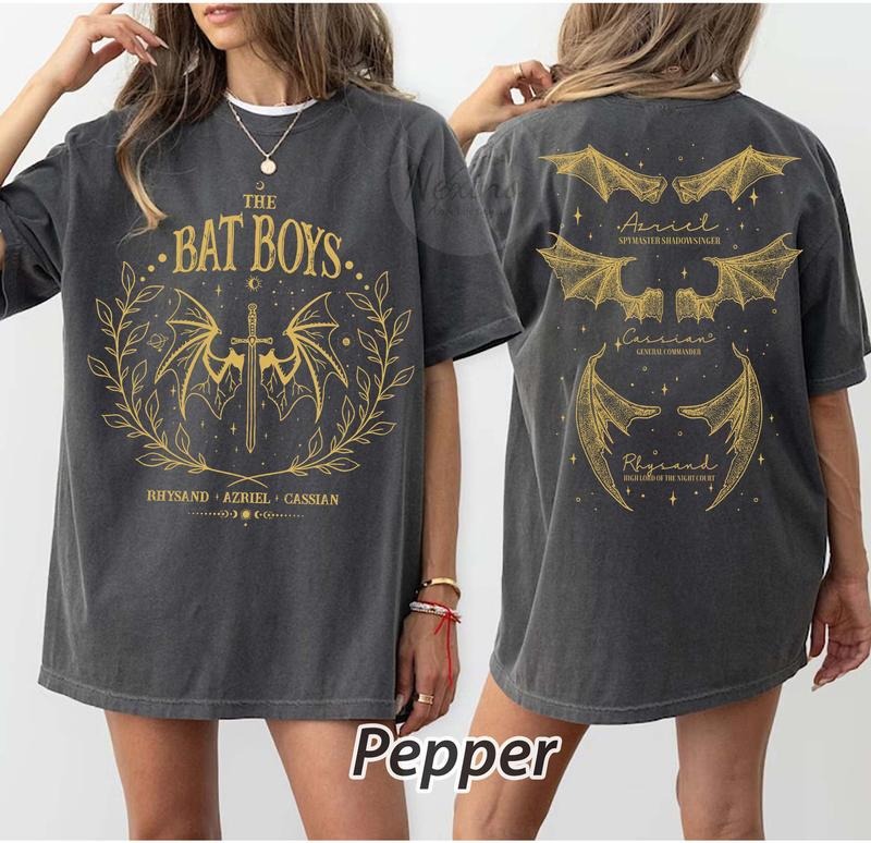 The Bat Boys Double Side tshirt, Acotar Velaris Shirt, Bat Boys Tees, Bat Boy Fan Club Shirt, A Court of Thorn, Cassian...