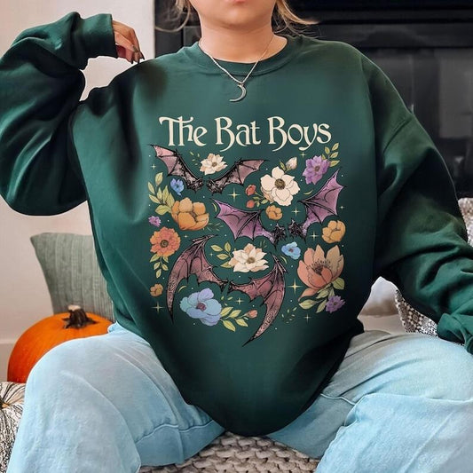 The Bat Boys Flower Sweatshirt, Acotar Graphic Bookish Fan Shirt, The Night Court Hoodie, Gift For Book Lover