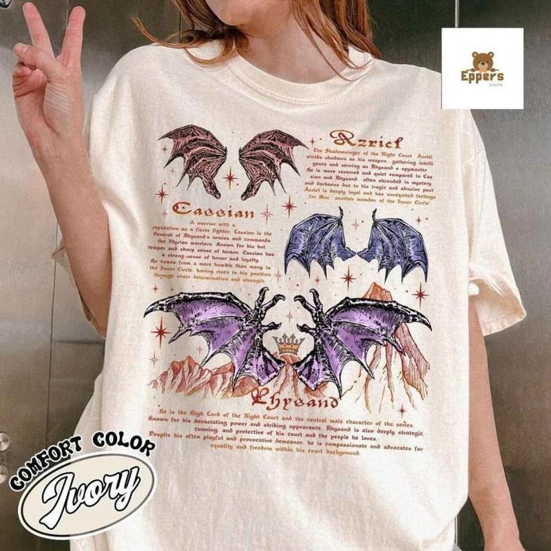 The Bat Boys Shirt, Acotar Rhysand Cassian Azriel Shirt, Acotar the Night Court Illyrians Shirt, Rhysand Acotar, Classic...
