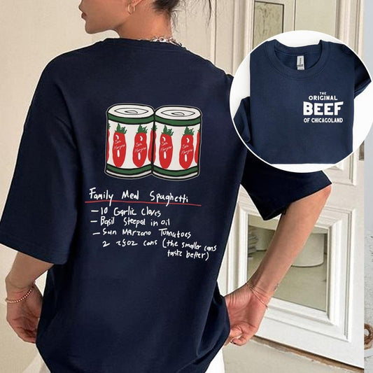 The Bear Spaghetti Recipe 2 Cans Version, The Bear, Carmy Berzatto The Bear Spaghetti Recipe T-Shirt Sweatshirt Hoodie...