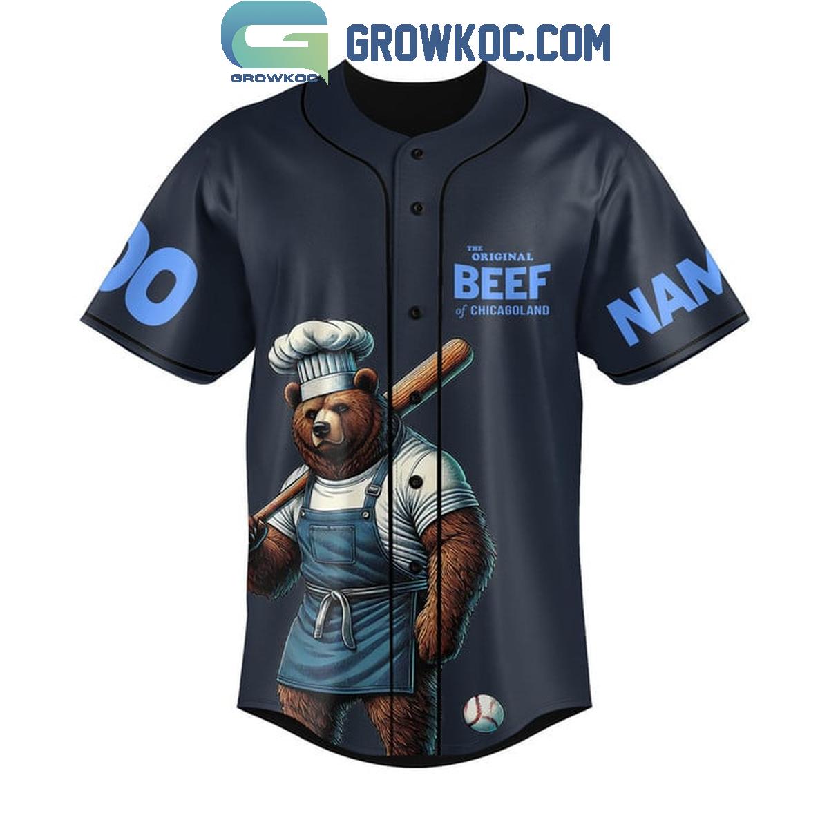 The Bear Yes Chef The Original Beef Of Chicagoland Personalized Baseball Jersey