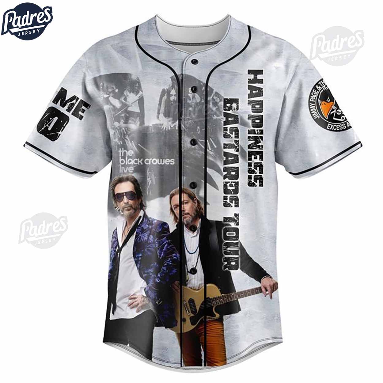 The Black Crowes Announce 2024-2025 Headlining Tour Baseball Jersey Outfit - Padres Jersey Oasis: Elevate Your... (Image 3)