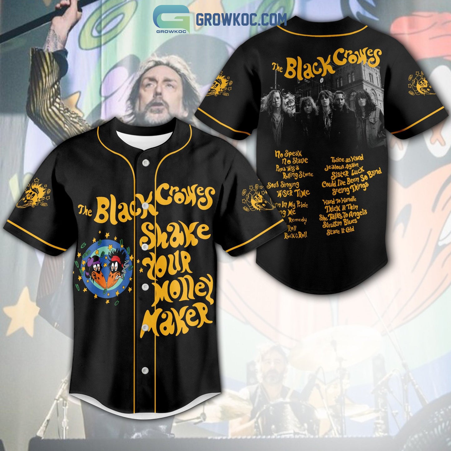 The Black Crowes Shake Your Money Maker Personalized Baseball Jersey