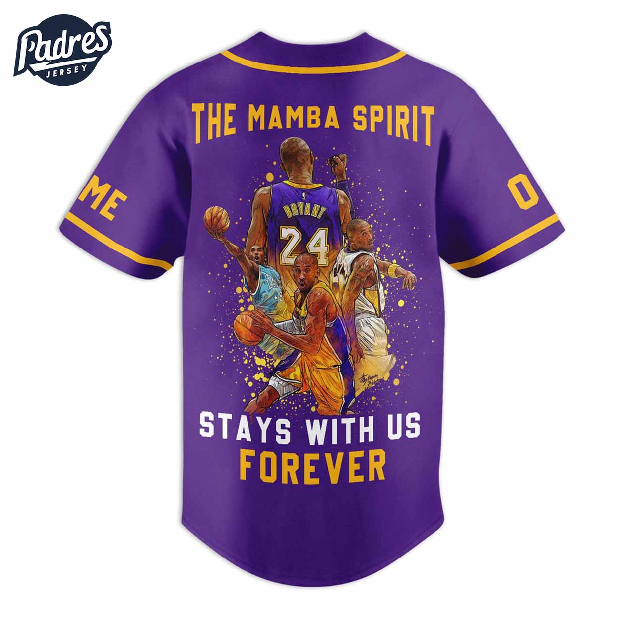 The Black Mamba Kobe Kobe Bryant Baseball Jersey Outfit - Padres Jersey Oasis: Elevate Your Baseball Style Game... (Image 3)