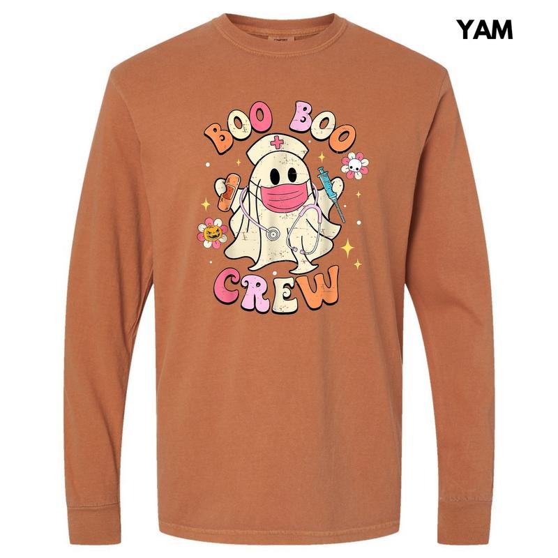 The Boo Boo Crew Long Sleeve Comfort Colors T-Shirt 'NLB' Hoodie, Sweatshirt | WearSparks.com