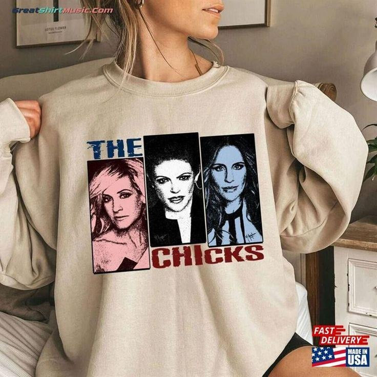 The Chicks Tour 2023 Crewneck, Classic Band Sweatshirt T-Shirts, Hoodie | WearSparks.com