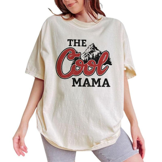 The Cool Mama Shirt, Vintage Cool Mama Tee, Mom Life Graphic Printed Short Sleeve, Gift For Mama, Cotton Fabric Comforts...