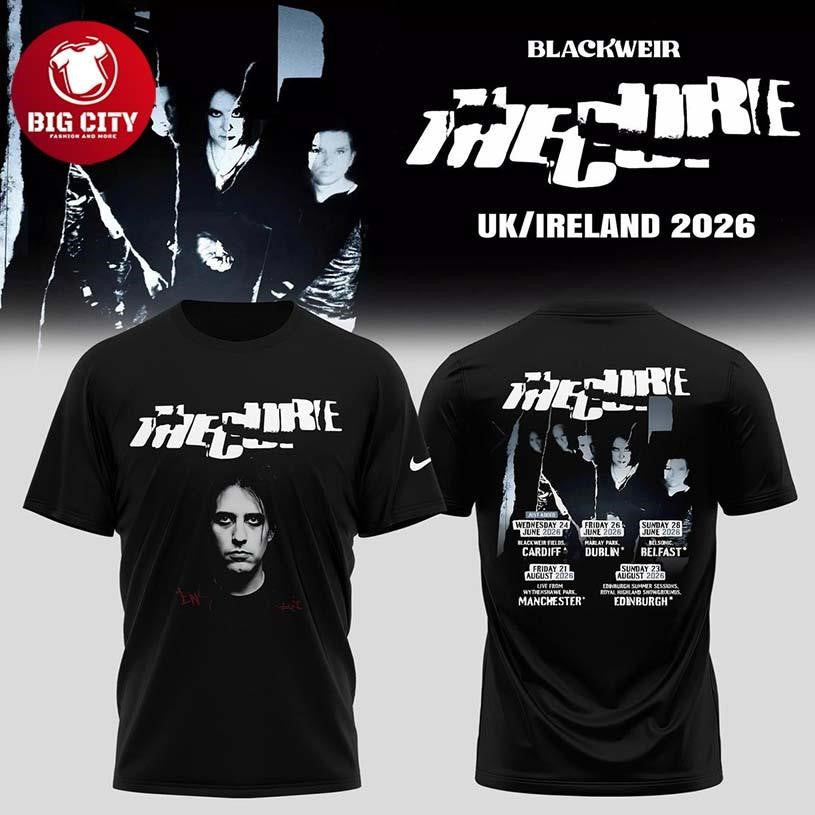 The Cure 2026 UK &amp; Ireland Summer Shows Tour Two Sided Shirt