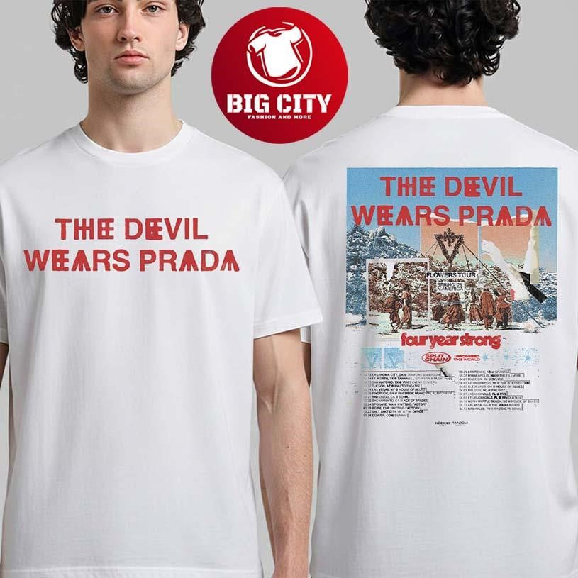 The Devil Wears Prada Flowers Tour Spring 2026 North America City Dates Two Sided Shirt