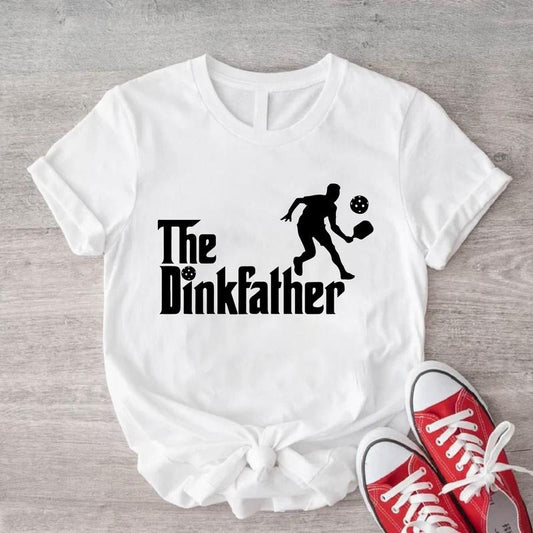 The Dinkfather Shirt, Pickleball T-shirt, Sport Lover Gift For Dad, Father's Day Gift Tee, Tennis Shirt For Daddy,...