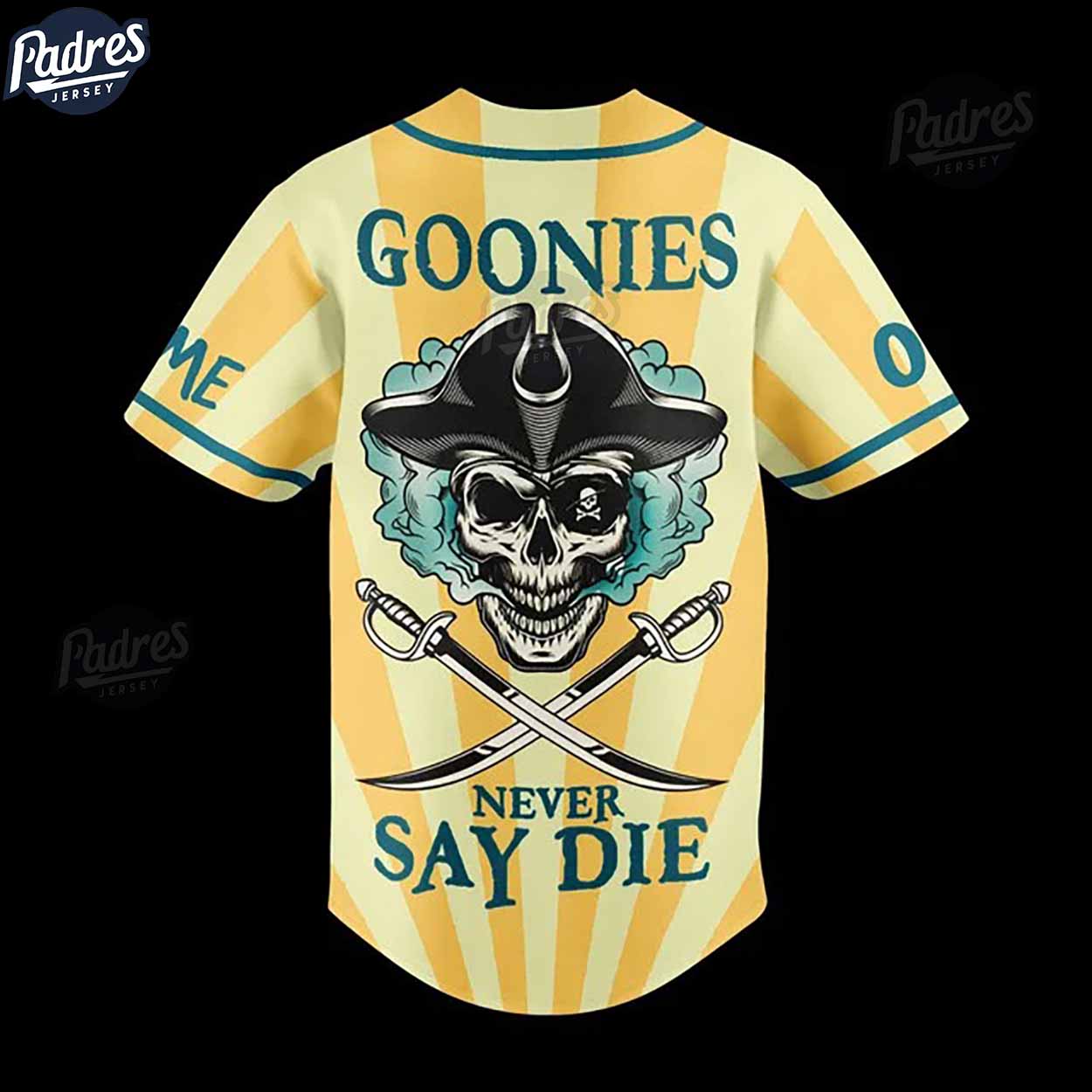 The Dirty Heads Goonies Never Say Die Custom Baseball Jersey - Padres Jersey Oasis: Elevate Your Baseball Style... (Image 2)