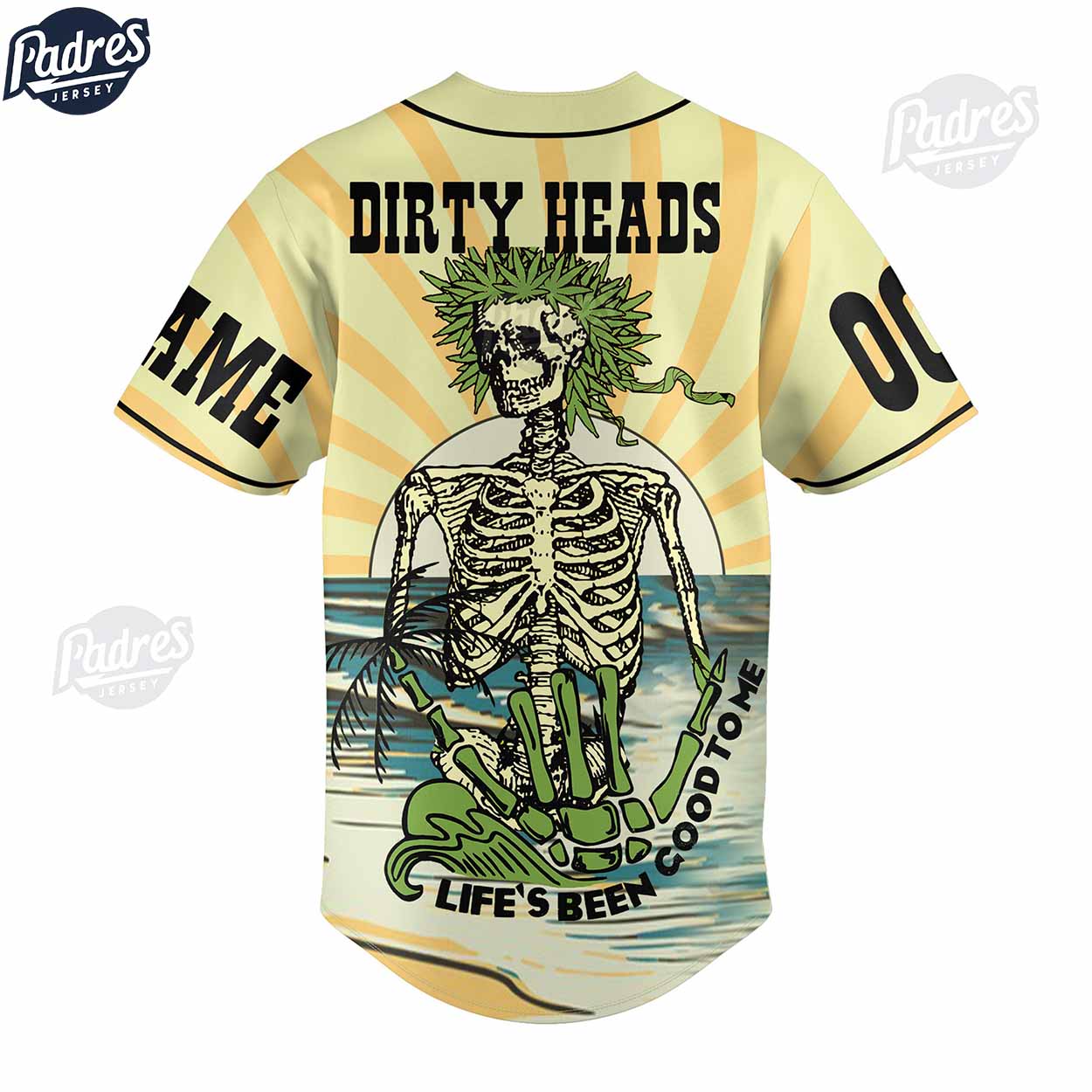 The Dirty Heads Life's Been Good Custom Baseball Jersey - Padres Jersey Oasis: Elevate Your Baseball Style Game... (Image 2)