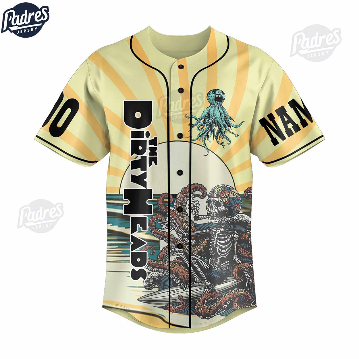 The Dirty Heads Life's Been Good Custom Baseball Jersey - Padres Jersey Oasis: Elevate Your Baseball Style Game... (Image 3)
