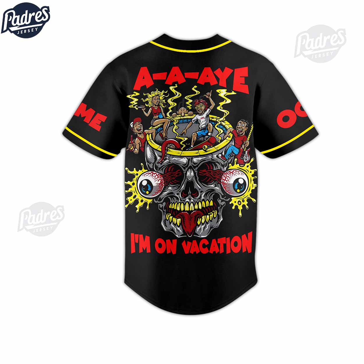 The Dirty Heads Vacation Custom Baseball Jersey - Padres Jersey Oasis: Elevate Your Baseball Style Game... (Image 2)