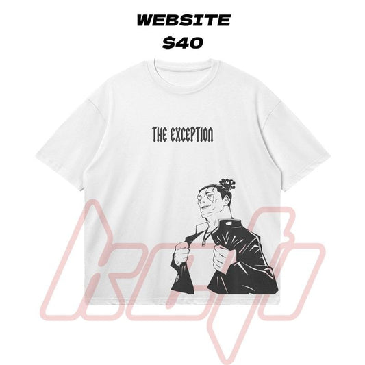 'The Exception' Todo Oversized Boxy Cotton T-Shirt Casual Crewneck JuJutsu Kaisen Hoodie, Sweatshirt | WearSparks.com