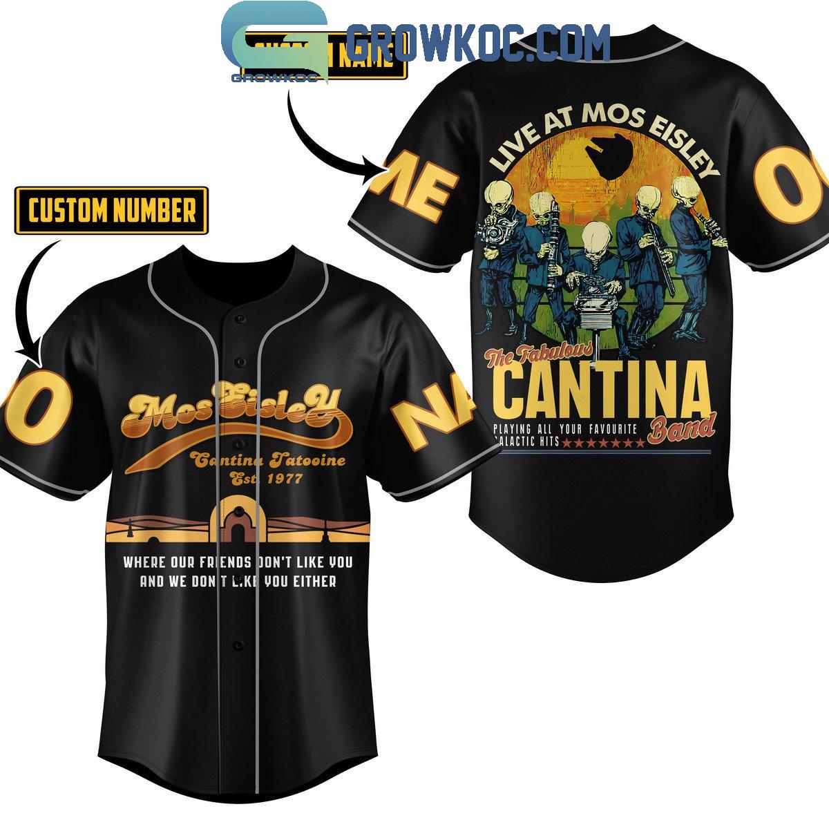 The Fabulous Cantina Band Live At Mos Eisley Personalized Baseball Jersey