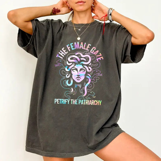 The Female Gaze Comfort Colors Shirt, Feminist T-shirt, Girl Power Tee, Resist The Patriarchy Women Top, Women Clothing...