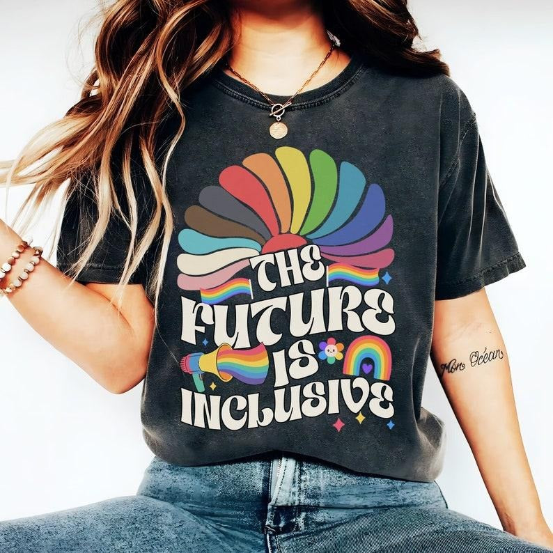 The Future is Inclusive T-shirt, Trans Equal Rights Tee, Progress Pride Shirt, Social Justice Shirt, Pride Parade Outfit ...