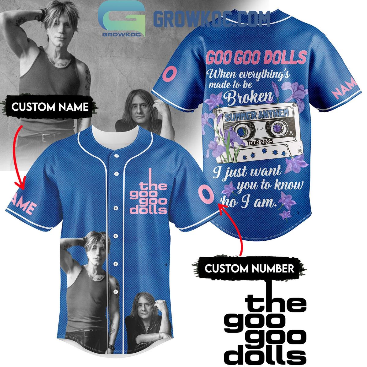 The Goo Goo Dolls Summer Anthem Tour 2025 Personalized Baseball Jersey
