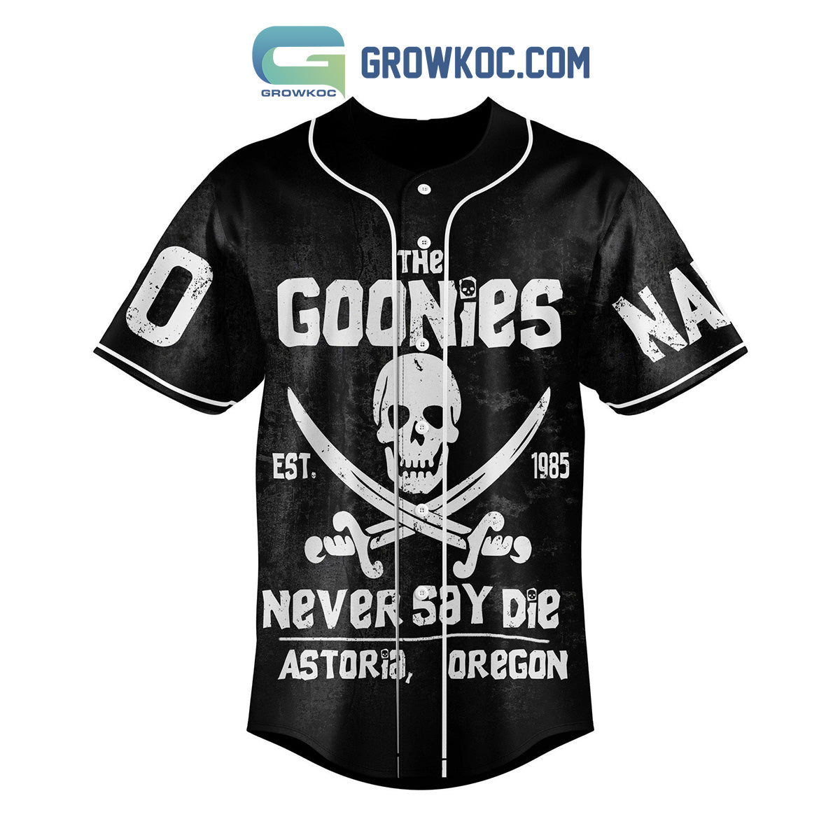 The Goonies Never Say Die Personalized Baseball Jersey
