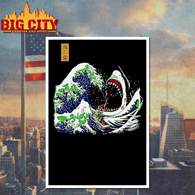 The Great Wave Ukiyoe Shark Vintage Shirt