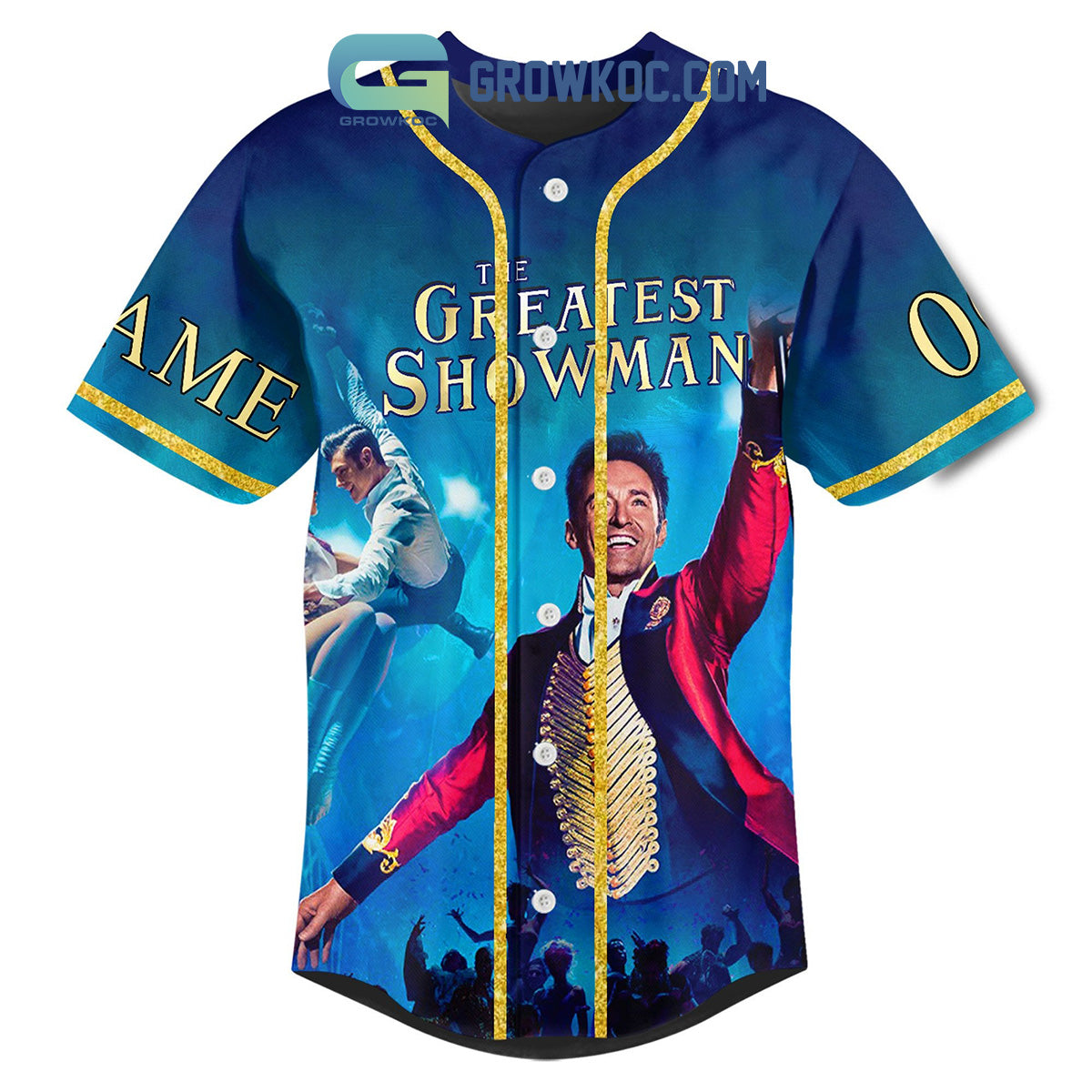 The Greatest Showman Hugh Jackman Personalized Baseball Jersey