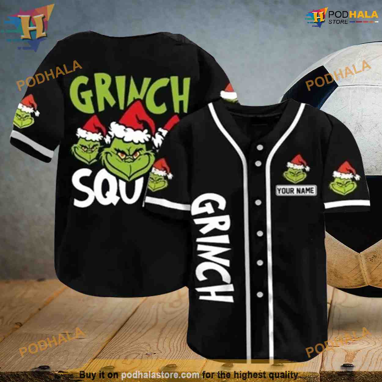 The Grinch Squad baseball Jersey, Custom Jersey Shirt for Grinch Lovers