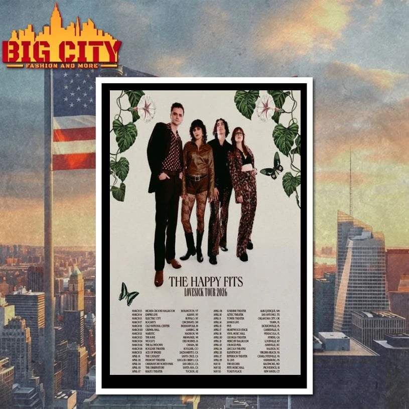 The Happy Fits Tour Announcement 2026 Poster shirt