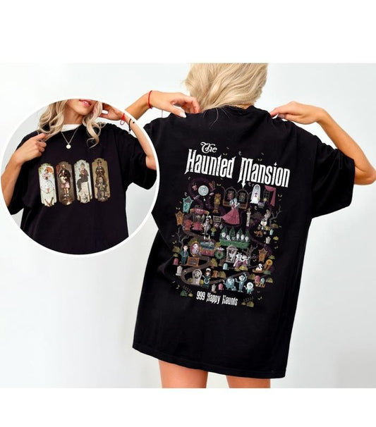 The Haunted Mansion Map Shirt, Oversized Shirt, Retro The Haunted Mansion Map Hoodie, Sweatshirt | WearSparks.com
