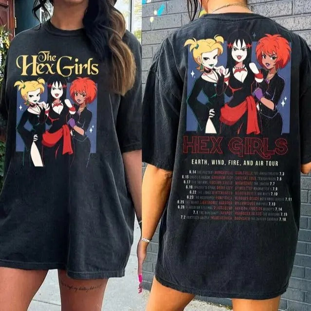 The Hex Girls Rock Band Music Tee, Music Concert 2024 Shirt, Halloween Retro 90s Shirt, Unisex Short Sleeve Tee Hoodie,...