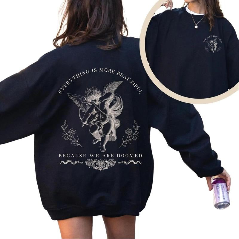 The Illiad Sweatshirt, Homer Greek Mythology Hoodie, Dark Academia Shirt, We Are Doomed History Lover Literature...