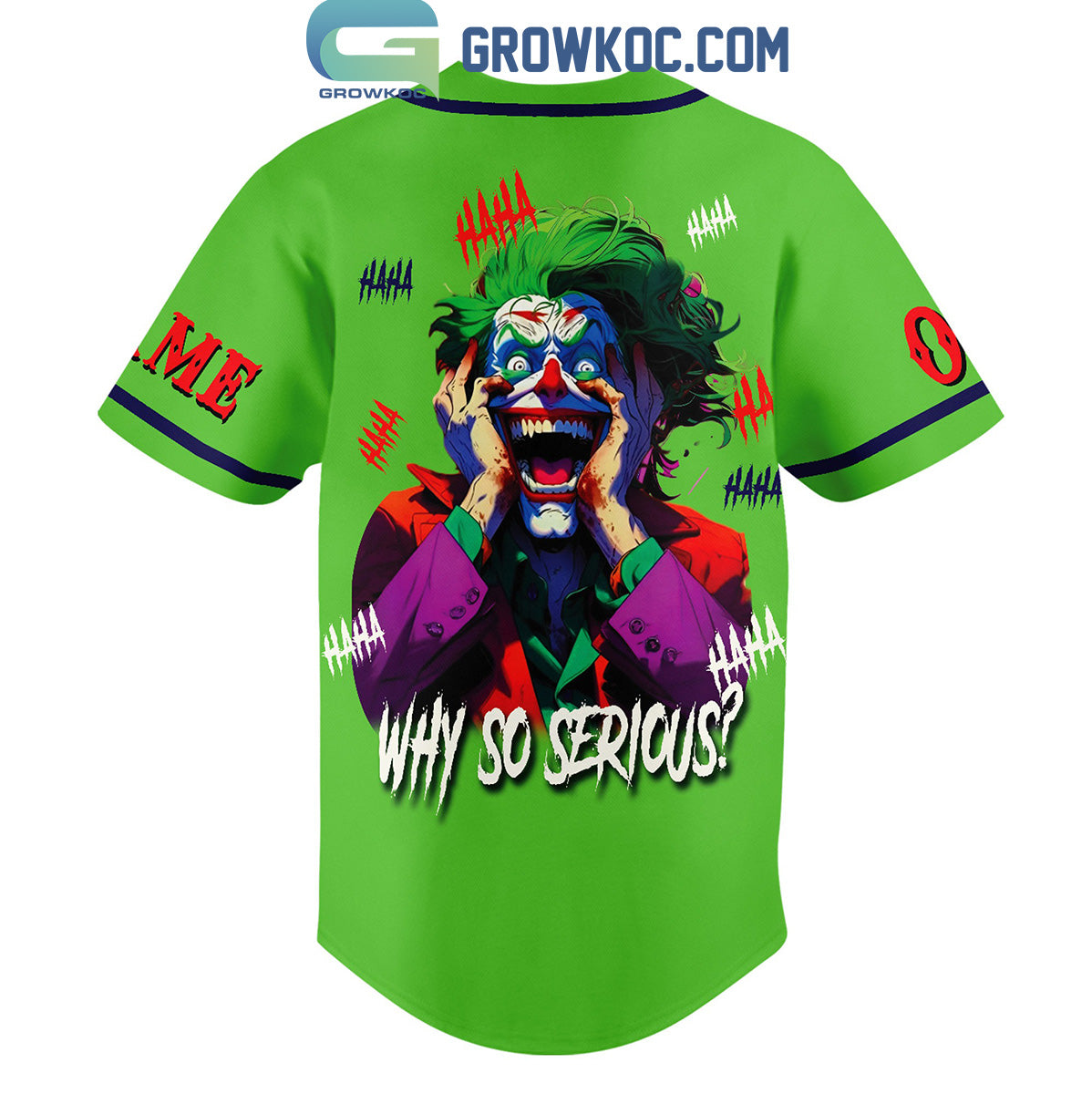 The Joker Why So Serious Green Version Personalized Baseball Jersey