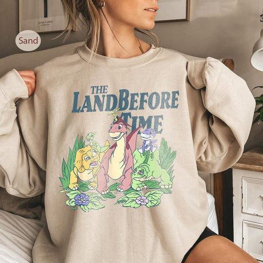 The Land Before Time Pastel Dinosaur Friends Sweatshirt, Land Before Time Party Sweatshirt, Land Before Time Decor...