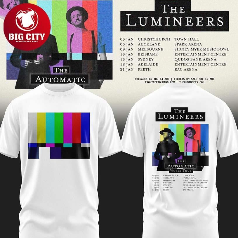 The Lumineers The Automatic World Tour 2026 Fanatics Two Sided Shirt