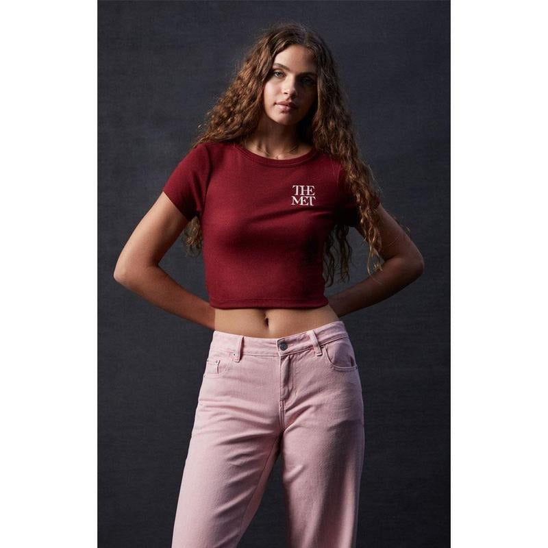 The Met Women's x PacSun Logo Baby T-Shirt Hoodie, Sweatshirt | WearSparks.com