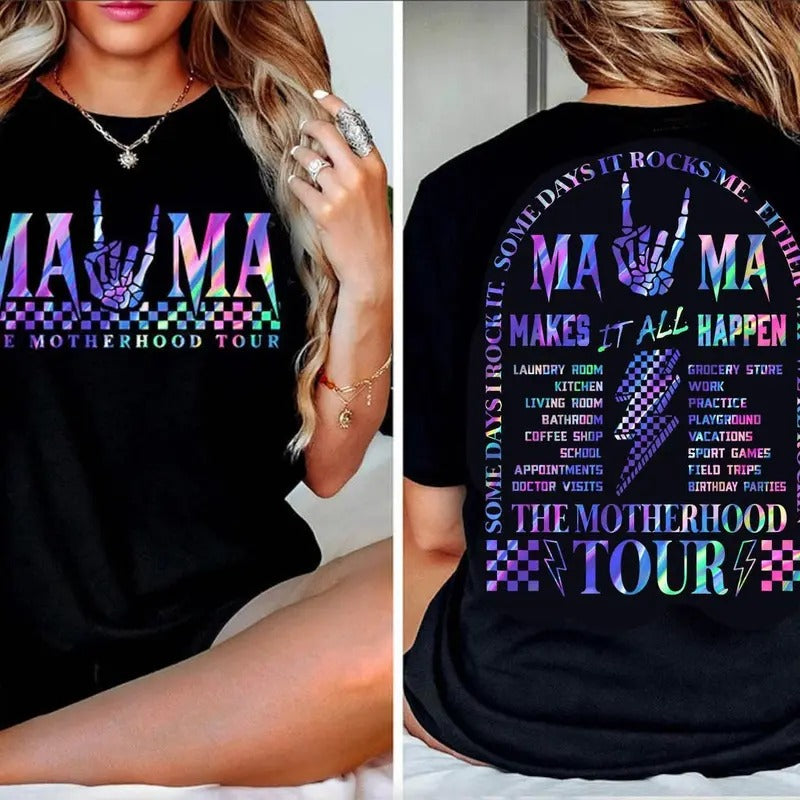 The Motherhood Tour Bundle Some Days I Rock It Some Days It Rocks Me Either Way Were Rockin Mama Lighting Bold Png Mom...