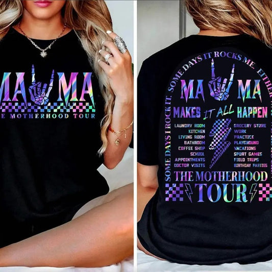 The Motherhood Tour Bundle Some Days I Rock It Some Days It Rocks Me Either Way Were Rockin Mama Lighting Bold Png Mom...
