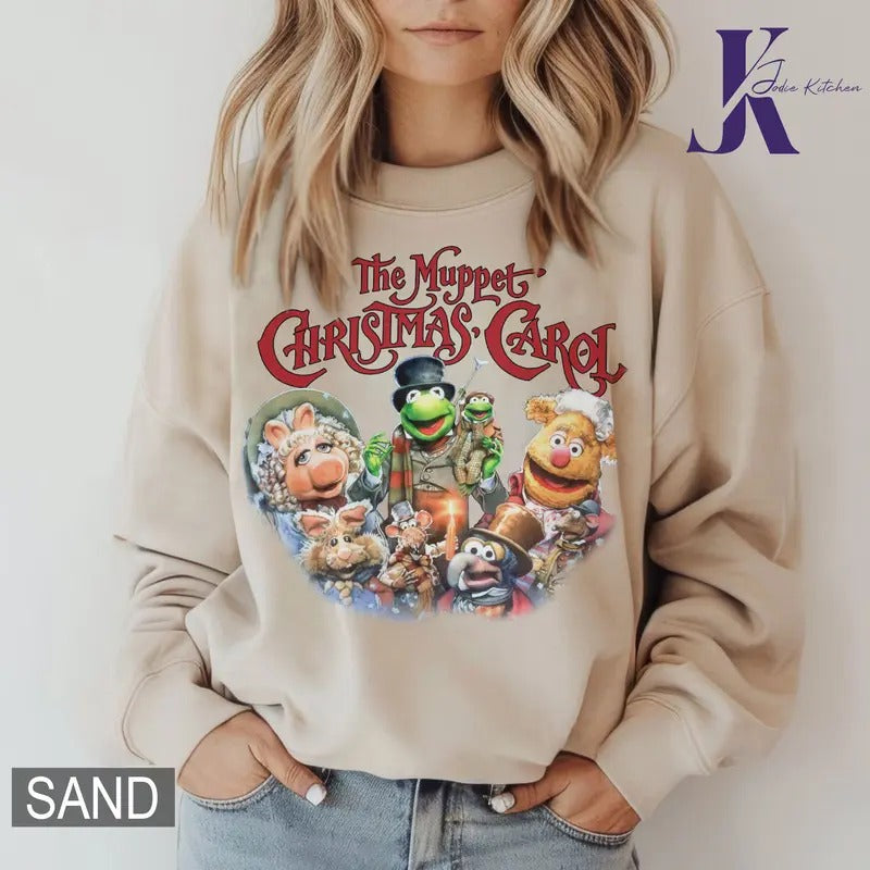 The Muppet Christmas Carol Sweatshirt, Christmas Movie Shirt, Character Movie Sweater, Vintage Merry Christmas Shirt,...