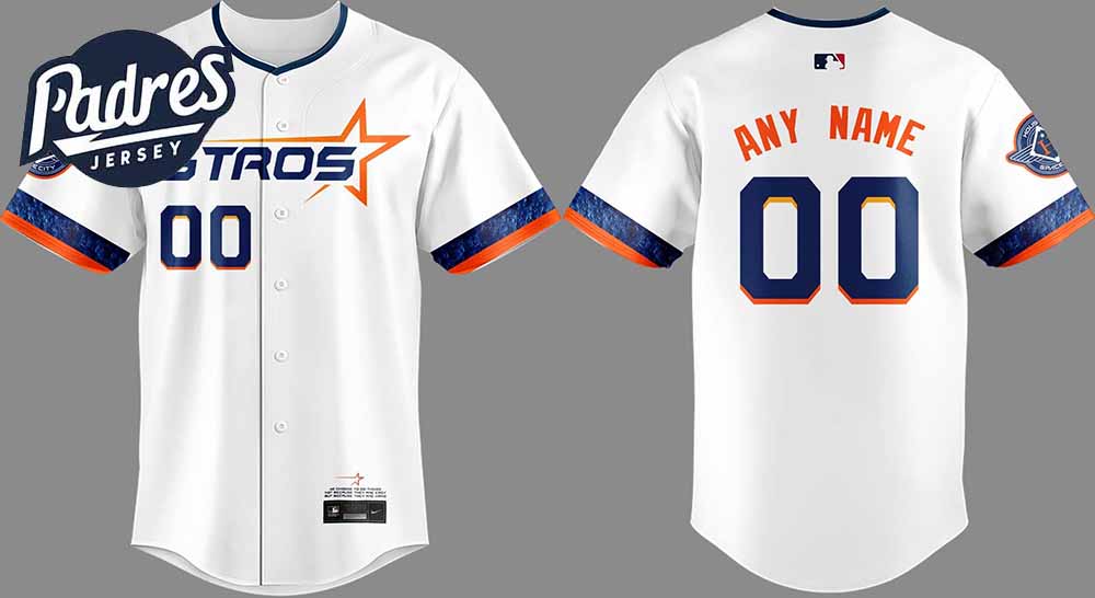 The Next Frontier Houston Astros Limited Custom Baseball Jersey - Padres Jersey Oasis: Elevate Your Baseball... (Image 2)