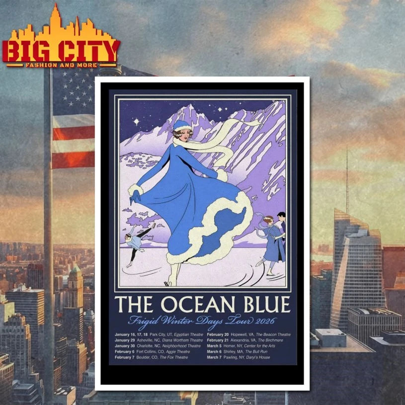 The Ocean Blue Frigid Winter Days Tour 2026 Poster shirt
