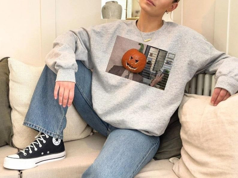 The Office Dwight Pumpkin Head Funny Halloween Shirt and Sweatshirt Gift Merch for Tv Series Fans, Dwight Schrute The...