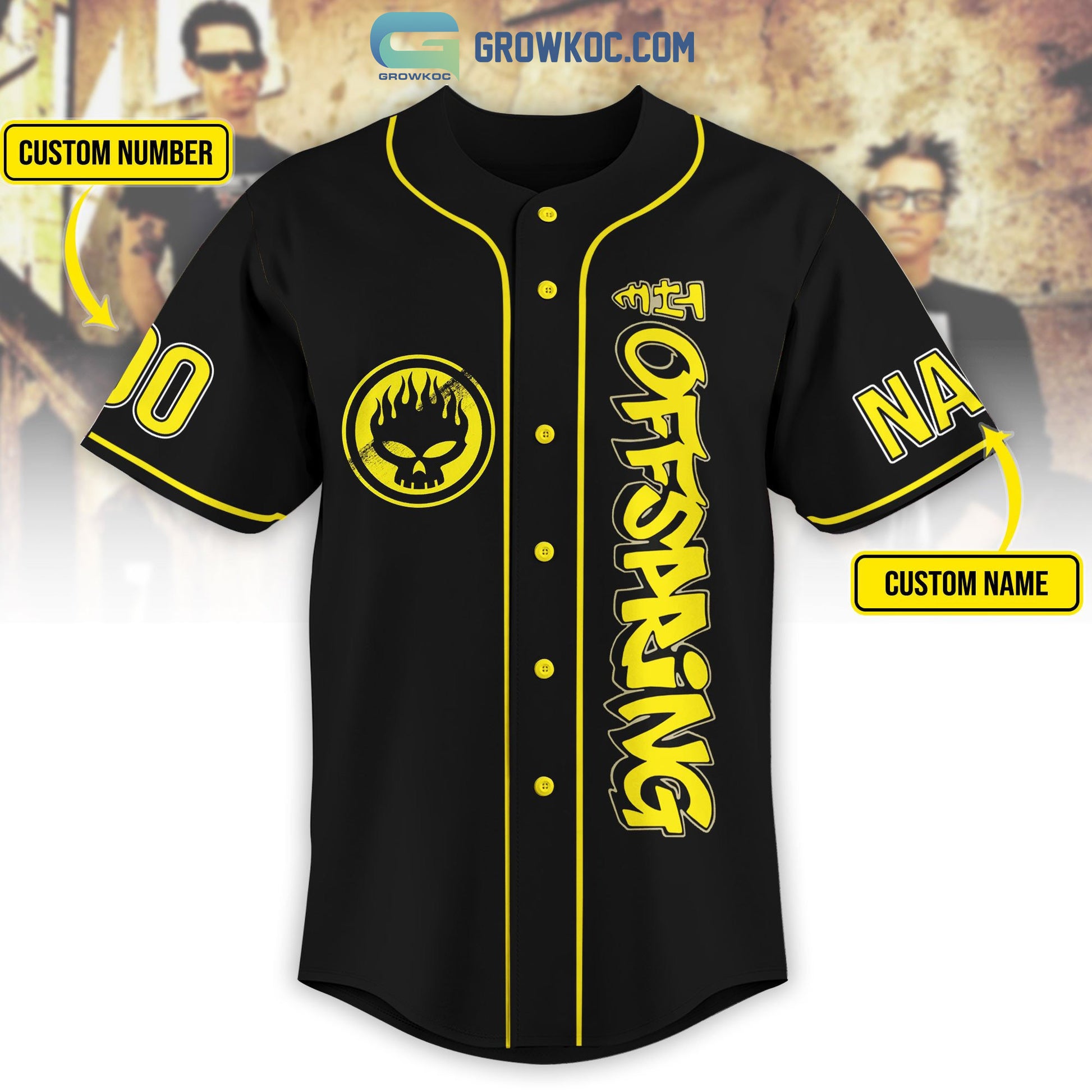 The Offspring Sum 41 Simple Plan Personalized Baseball Jersey