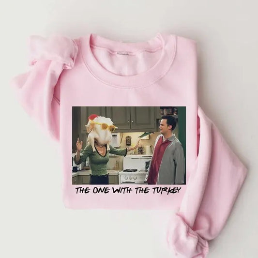 The One With The Turkey Shirt - 'The One Where It's Thanksgiving' Tee, Fun Friends-Themed Thanksgiving Shirt, Perfect for...