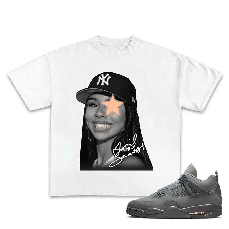 The Peach Star Scientist Shirt, Shirt to Match Sneaker 4s Retro Wet Cement, Cotton, Streetwear Menswear T-Shirt Top...