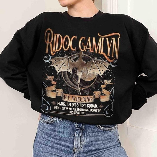 The Quest Squad Onyx Storm Sweatshirt For Fan, Ridoc Gamlyn Fourth Wing Series T Shirt, Dragon Rider Hoodie, Gift For...
