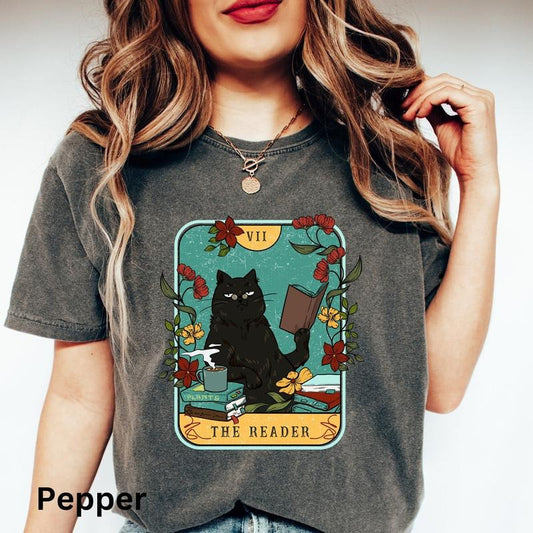 The Reader, Books, and Cat Lover tshirt - Christmas gifts in Bookish Style Hoodie, Sweatshirt | WearSparks.com