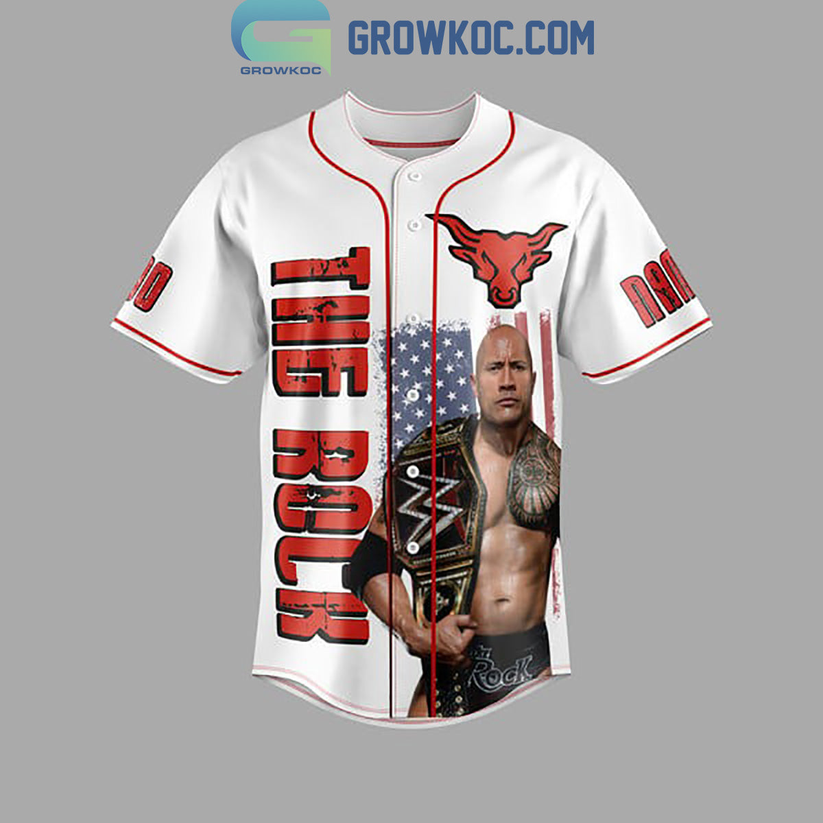 The Rock Dwayne Johnson Just Bring It Personalized Baseball Jersey